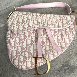Christian Dior vintage faux saddle bag PINK